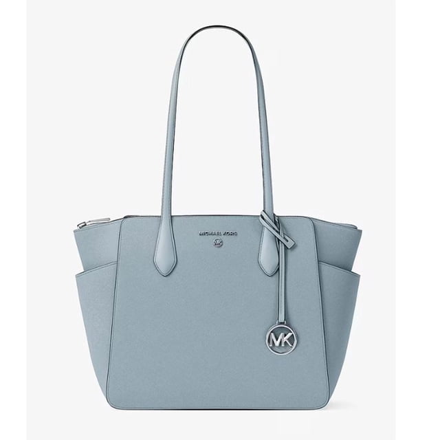 Michael Kors Bolso tote Mediano Marilyn para Mujer en Piel Saffiano Color Azul Océano Pálido 35f5S6at2L-azul