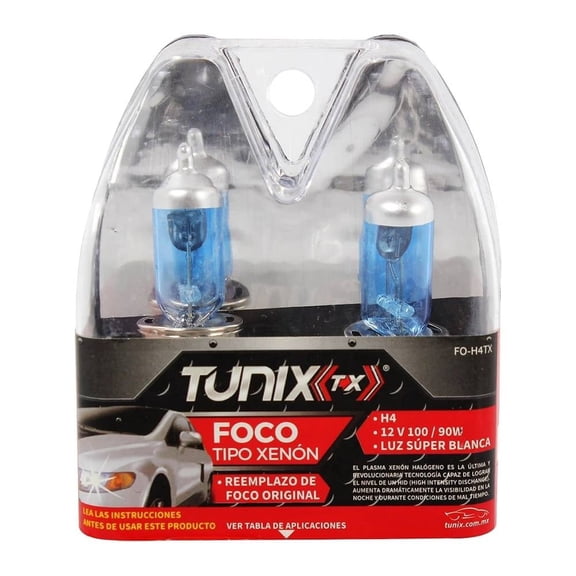 Foco xenon TuniX luz súper blanca H4