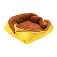 thumbnail image 1 of Cama para mascotas, camas para perros, camas para gatos, cueva, caseta, nido suave, portátil y cálido para gatos Amarillo, 1 of 9