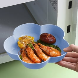 Ohmyroo Reusable Wheat Straw Plates Set, Multipurpose Small Salad & Dessert Dishes for Kitchen, Dishwasher Safe & Microwave Safe Serving Plates for Daily Use