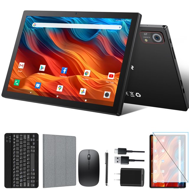 Tablet 10.1 Pulg 8GB+128GB Negra Teclado Octa-Core 13MP+8MP