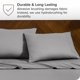 thumbnail image 5 of Juego de Fundas de Almohada Bare Home Cierre Tipo Sobre Colección Premium 1800 Doble Cepillado Ultra Suave Tamaño King 20 x 40 Gris Claro 2 Unidades, 5 of 6