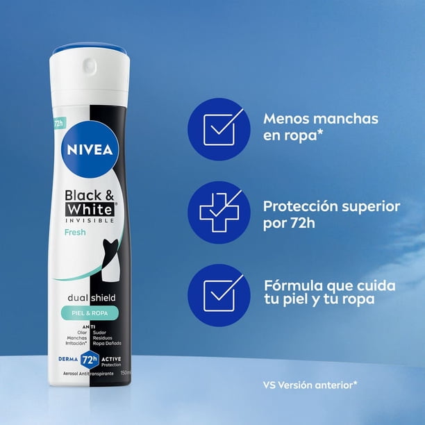 Imagen 5 de Antitranspirante NIVEA Black & White invisible black & white fresh spray 150 ml