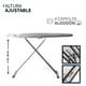thumbnail image 5 of TESSO HOME Tabla de Planchar, Burro de Planchar Plegable 4 Capas de Portección con Altura Ajustable Base para Sostener el Burro Estructura de Fierro 90 x 30 cm., 5 of 5