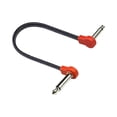 thumbnail image 3 of Cable de conexión para guitarra eléctrica/bajo, ángulo recto de 1/4 de pulgada, efectos de bajo silenciosos 30cm rojo, 3 of 7