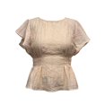 thumbnail image 1 of GEORGE G BLUSA CR MC CORRUGADA SMOCK CINTURA, 1 of 4
