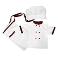 thumbnail image 3 of 1 Juego de traje de Chef para niños, disfraz de Chef Cosplay, traje de Chef para niños pequeños, traje de manga corta, sombrero de Chef, delantal, disfraz de Chef infantil, disfraz de juego de rol, 3 of 5
