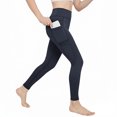 thumbnail image 1 of Amzcrzy Leggings Yoga Niñas 4 A 13 Años Cintura Alta Deportivos Cómodos Elásticos Control Abdomen Suaves Tacto Agradable Con Bolsillos Correr Ejercicio Azul, 1 of 9