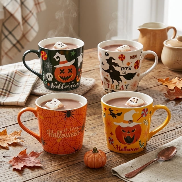 Set 4 Tazas Halloween Porcelana 400 ml, Ambient 21