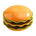 thumbnail image 2 of Juego de vajilla estilo hamburguesa de 7 piezas, platos de cena, platos de postre, tapas, tazones de cereales, vajilla novedosa, regalo, platos de cena, platos de postre, tapas, tazones de, 2 of 6