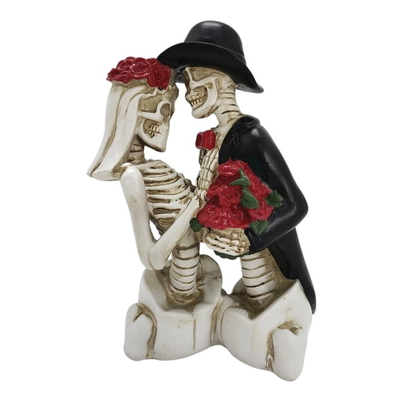 Decoración Way to Celebrate Día de Muertos Pareja De Esqueletos con Flores 19 Cm