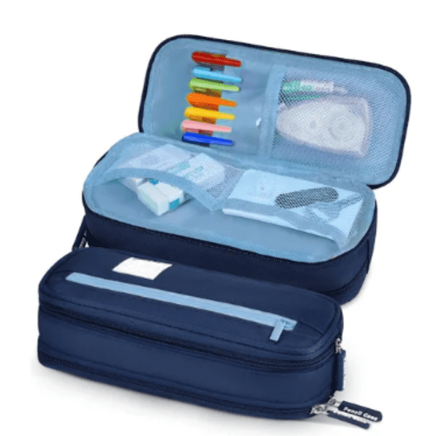 Estuche Xtellar Para Lapices De Gran Capacidad Estuches Escolares Color Azul