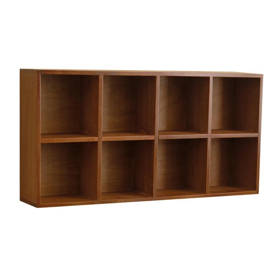 Estante colgante de madera para exhibición de cosméticos, mueble de almacenamiento con 8 cubos, para montaje en pared, multiusos, para decoración del