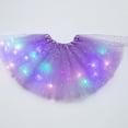 thumbnail image 3 of Faldas tutú para niña con lentejuelas y luces LED, ropa luminosa de ballet, disfraz brillante (marrón), 3 of 4