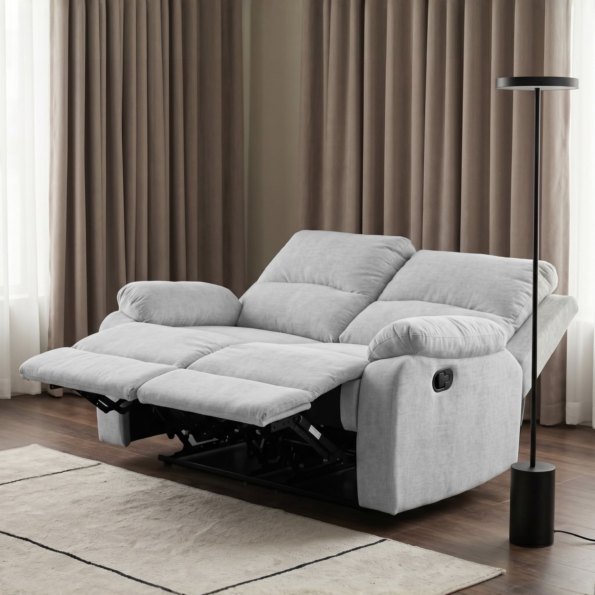 Love Seat Reclinable Easy Living Monza Gris Claro