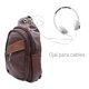 thumbnail image 5 of Mochila Cruzada Mariconera Pechera Hombre Piel Cuero chocolate, 5 of 8