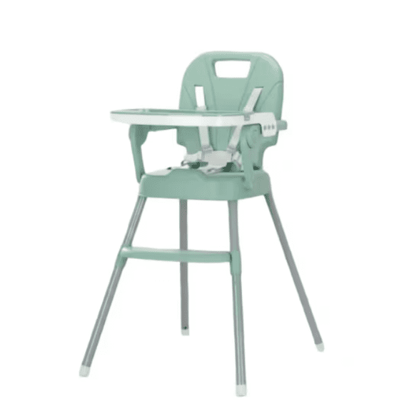 Silla Alta Para Bebé Ajustable Estructura De Caño Modelo Verde
