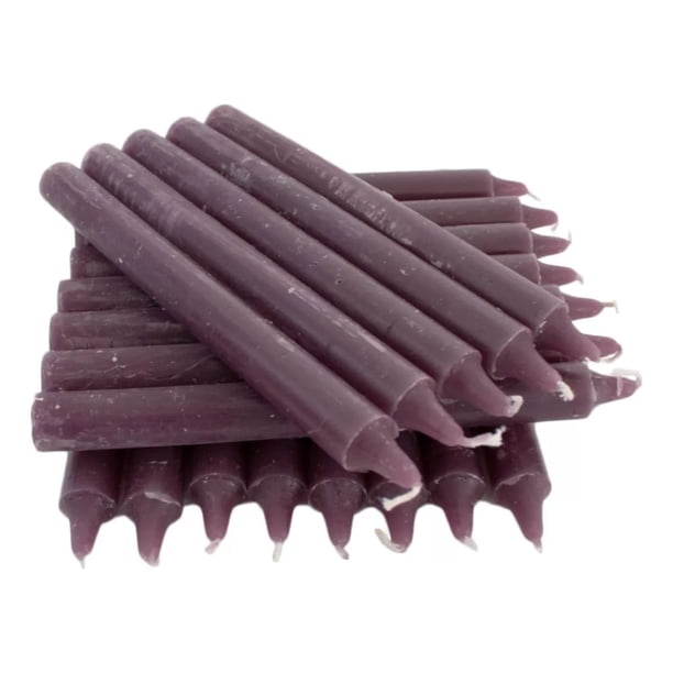Vela de apagon o lapiz color morada con 20 piezas