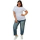 thumbnail image 5 of Playera talla extra, modelo 9001-43 dramática (Blanco) blanco 40 Roman Fashion Playera extra 9001-43, 5 of 6