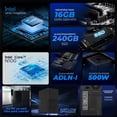 thumbnail image 4 of Computadora Escritorio Completa Xtreme PC Gaming Intel N100 16GB SSD 240GB Monitor 21.5 WIFI Black ideal para punto de venta, trabajo administrativo y uso diario, 4 of 7