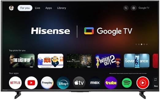 Televisión LED Smart TV Hisense 50H5BG de 50", Resolución 3840 x 2160 (Ultra HD 4K), Google TV, HDR, Color Negro.