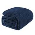 thumbnail image 1 of Manta Soft Fleece Queen Size Navy Blue 90x90, 1 of 5