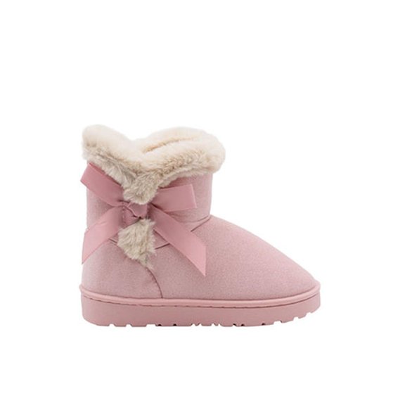 Pantufla Niña Fernanda Bota Frio Peluche Térmico rosa 22