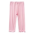 thumbnail image 2 of Leggings lisos de colores pastel para niñas pequeñas, pantalones ajustados suaves y elásticos para uso diario y juegos al aire libre, multicolor, 1 paquete, 2T-8T, 2 of 5