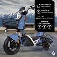 thumbnail image 2 of Bicicleta Electrica Moto Bici Scooter 3 Vel 55km/h 800w 60v Azul Bizmo, 2 of 8