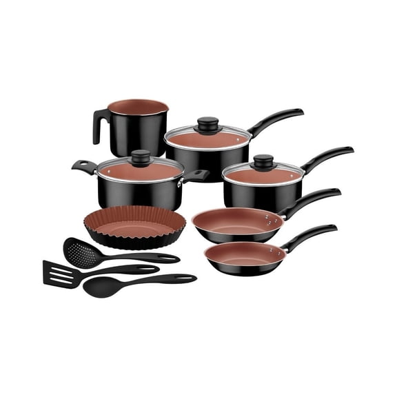 Batería de Cocina Tramontina 13 piezas Coimbra Negro