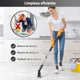 thumbnail image 2 of Limpiadora Eléctrica Giratoria TASVAC Negra Impermeable IPX5, Mango Largo + 5 Cabezas Intercambiables | Baño, Azulejos, Pisos, 2 of 9