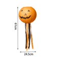 thumbnail image 3 of Decoraciones colgantes de calabazas de papel para Halloween: calabaza plegable de papel crepé con cara sonriente y borlas para fiestas de Halloween en interiores y exteriores., 3 of 7