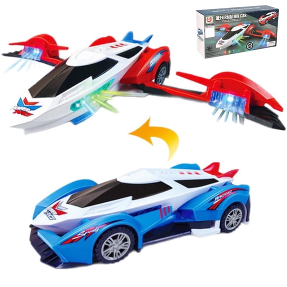 Coche Avión Robot Eléctrico Musical Con Luces Led Y Movimiento Chucho Toys 24x12x7cm
