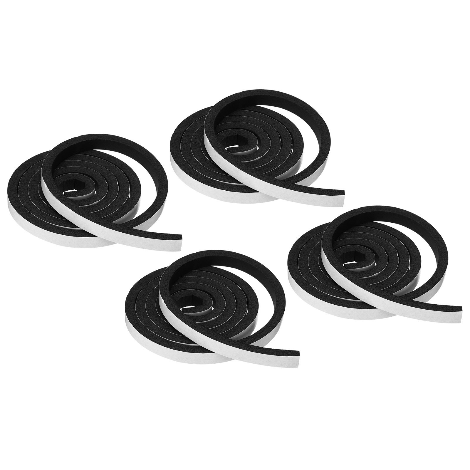 Sellos para puertas, 2 rollos de cinta de aislamiento de espuma de 3/8" W x 3/16" T color negro (longitud de 6.56 pies) 5/8" W x 3/8" T 4