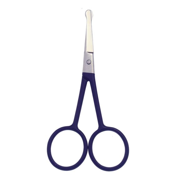 Tijeras de pelo Motanar para la nariz, punta redondeada, tijeras de pelo facial, tijeras de acero in