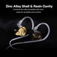 thumbnail image 4 of Auriculares KZ ZSN PRO X con doble controlador 1BA+1DD Hybrid Metal, 4 of 9