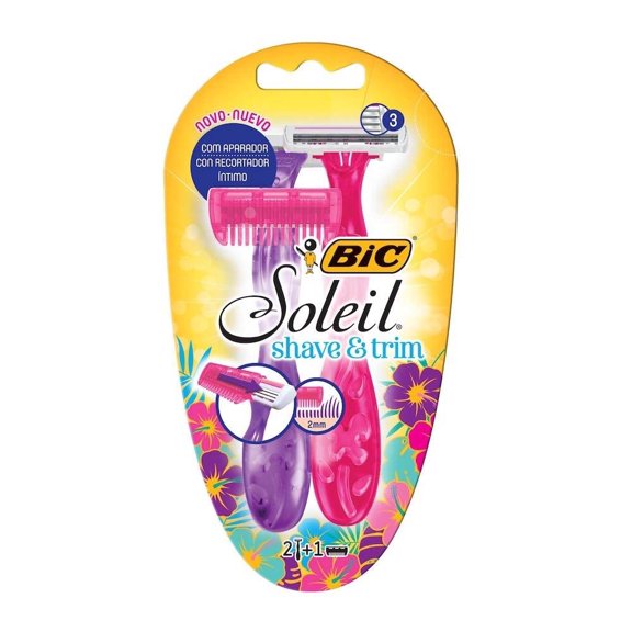 Rastrillo Bic Soleil con recortador íntimo 3 pzas