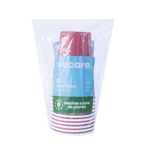 Vasos compostables We Care 10 pzas