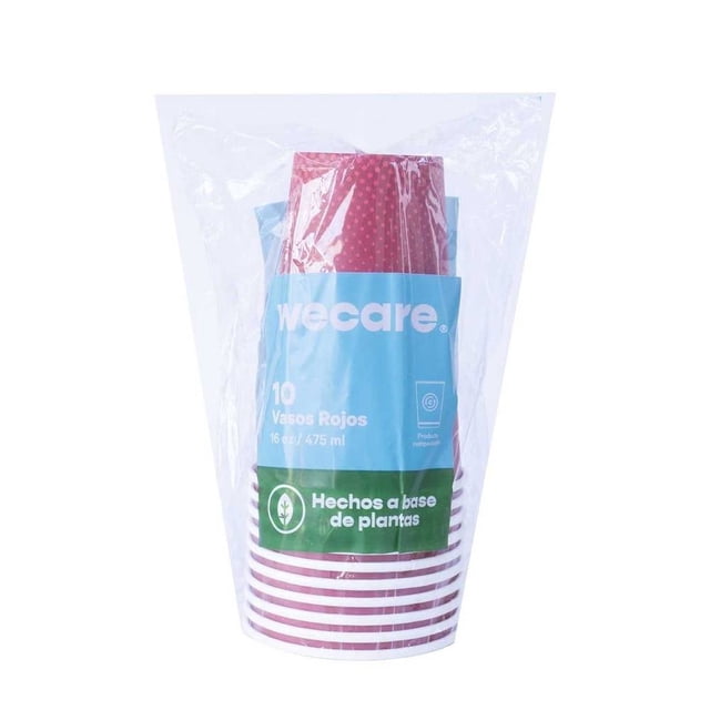 Vasos compostables We Care 10 pzas