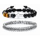 thumbnail image 1 of Pulsera Xtellar Hombre Acero Inoxidable Cruz Ojo De Tigre, 1 of 3