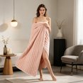 thumbnail image 4 of CaiYueKe Coral Fleece Striped Bath Towel 140x70cm Thick Soft Absorbent Quick Dry Lightweight for Couples Home Bathroom Gym Pool Beach Travel Hotel Spa Wrap Premium Polyester Fabric, 4 of 7