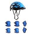 thumbnail image 2 of Juego de cascos y protecciones para niños | Equipo de protección de 7 piezas para ciclismo, skate, patinaje en línea | Casco ABS ajustable, rodilleras, codados, muñequeras | Ligero, transpirable, 2 of 8