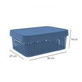 thumbnail image 3 of Caja con Tapa 11 Litros Plastic Trends Modelo Paris Color Azul Plumbago, 3 of 4