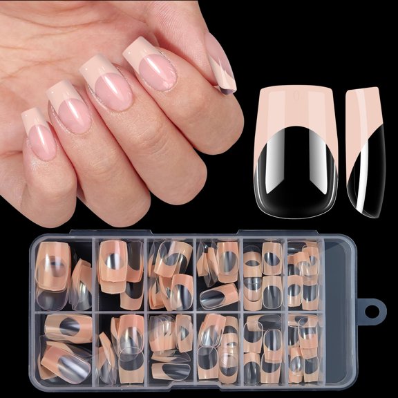 Uñas postizas, uñas postizas, regalos para mujeres, uñas postizas súper largas, uñas postizas 120 de uñas postizas súper largas con forma de pipa de agua, uñas pegadas para mujeres y niñas, puntas de
