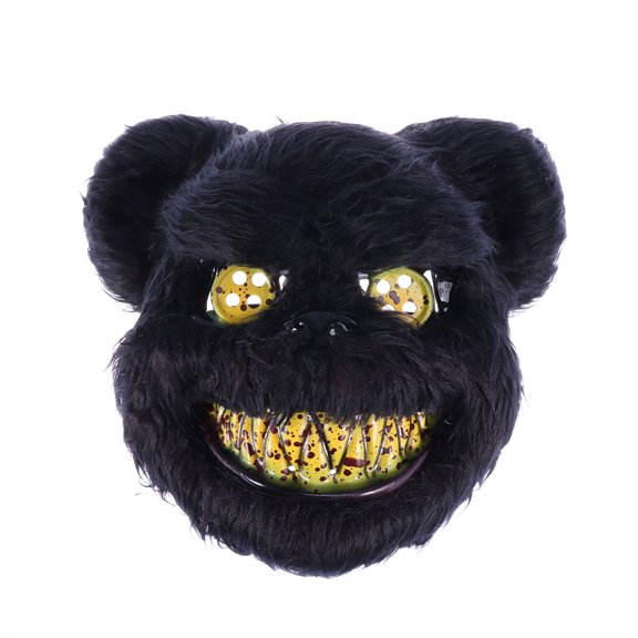 FELTECHELECTR Máscara de fiesta de Halloween, máscara de oso negro sangriento de terror, accesorio de actuación aterrador, mascarada, bar, cosplay, recuerdo de fiesta