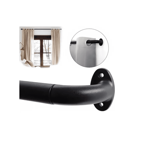 Barra De Cortina Extensible 70-120 Cm Metálica Xtellar negro