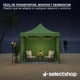 thumbnail image 5 of Carpa Toldo 3 Paredes Retráctil 3x3 Lona Impermeable Acero, 5 of 8