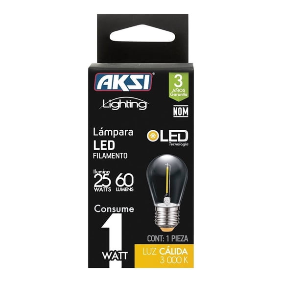 Foco Aksi Led 122212 Transparente LC  Luz Cálida
