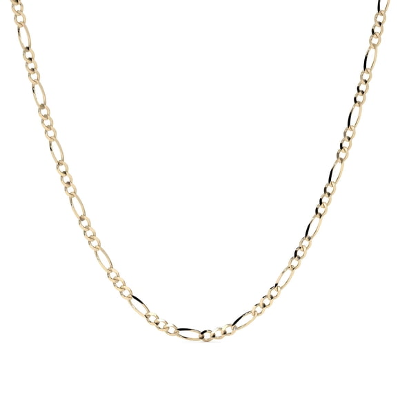 Cadena Italiana Figaro Solida De 10 Quilates 2mm, 45 Cm
