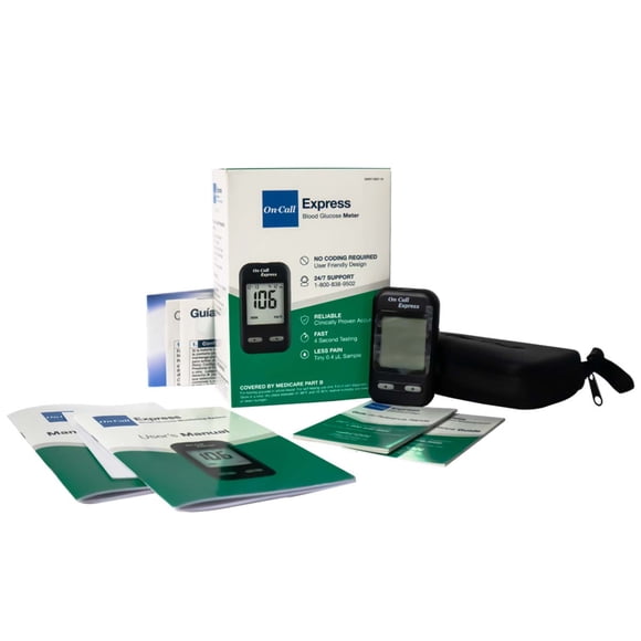 Glucometro On Call Express - Medidor de Glucosa  (Solo Equipo) - Mission